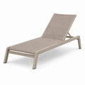 Chaise longue d'extérieur en aluminium taupe, dossier réglable, 195 x 65 x 90 cm